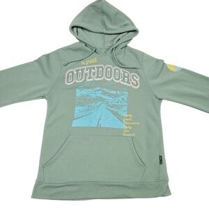 Great Outdoors National Parks Hoodie Green Medium Brooklyn Cloth Travel Nature